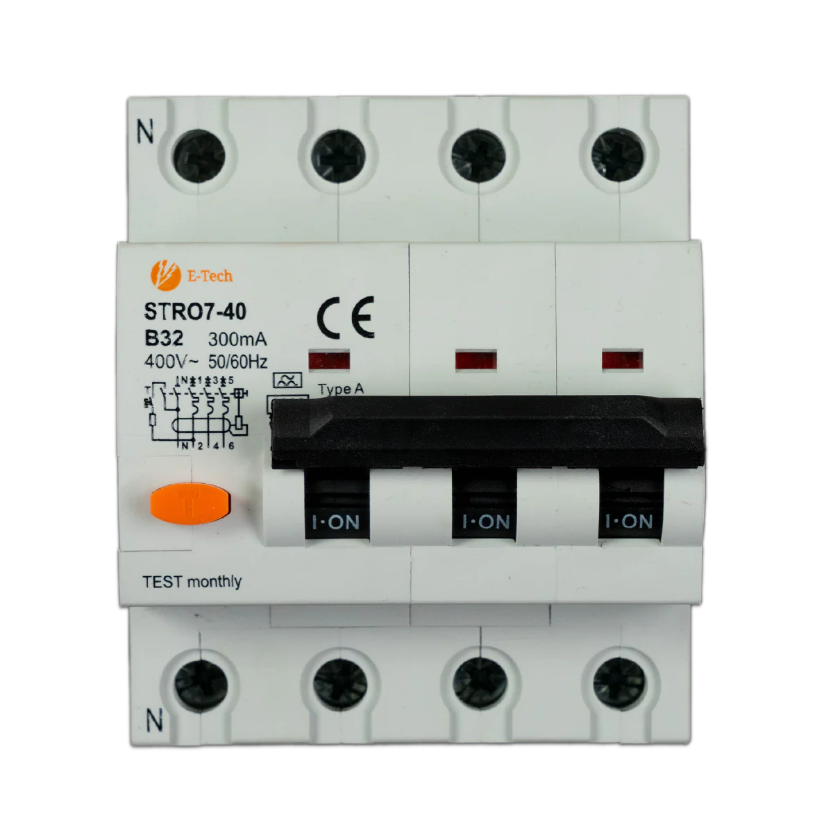 E-TECH Aardlekautomaat B32 300mA 3P+N - Image 2