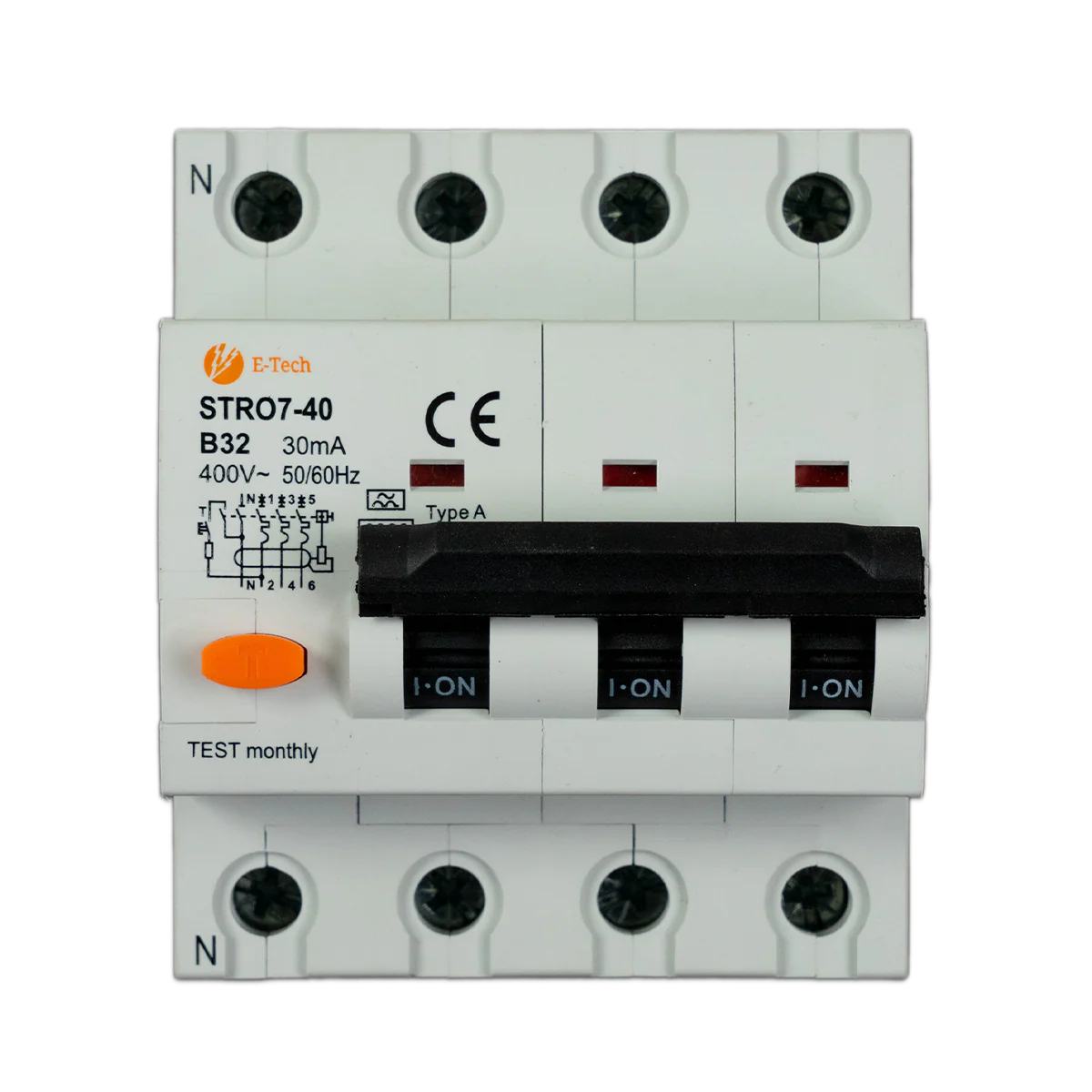 E-TECH Aardlekautomaat B32 30mA 3P+N - Image 2