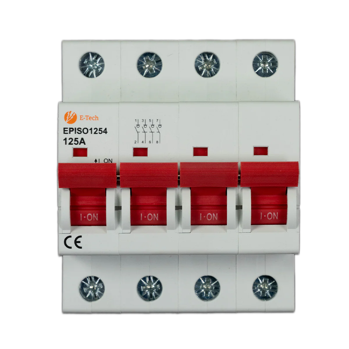 E-TECH hoofdschakelaar 4-polig 125A - Image 2